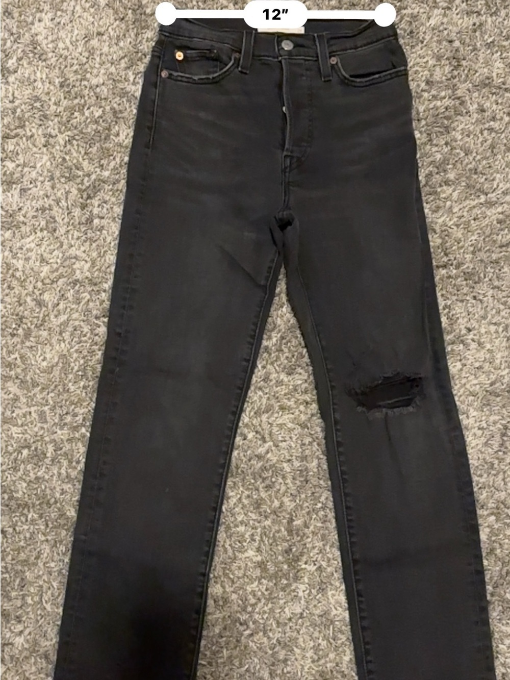 Levi's Black Straight Leg Jeans - Picture 7 of 11